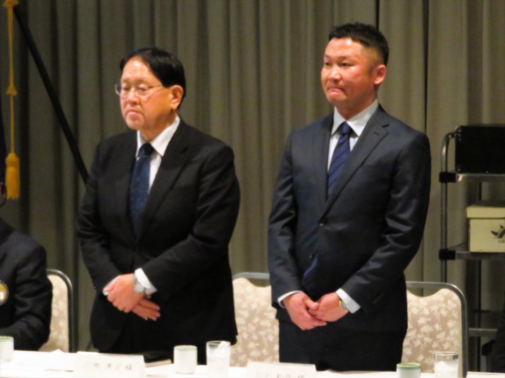 入会式　川池 秀文 氏　川上 和哉 氏